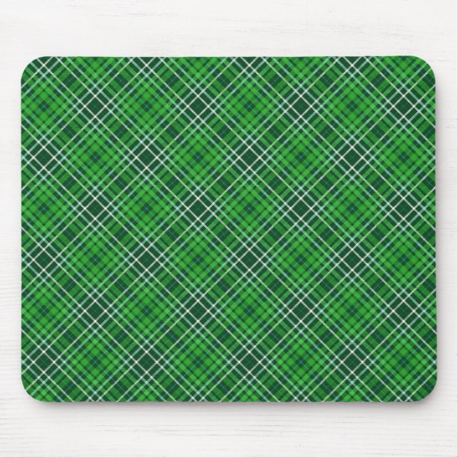 Mousepad Teste padrão verde escuro & de Forest Green da (Frente)