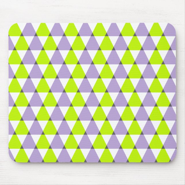 Mousepad Teste padrão verde roxo geométrico moderno dos (Frente)