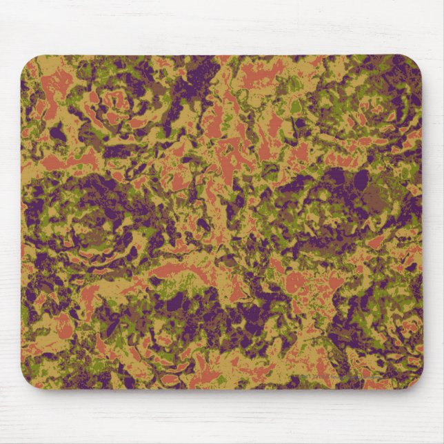 Mousepad Teste padrão vibrante da camuflagem da flor (Frente)
