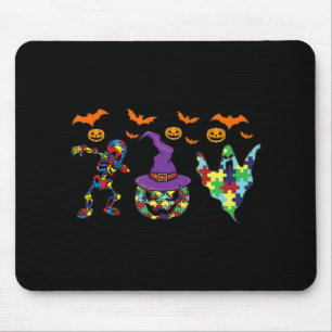 Mousepad Testemunha de Halloween Autismo Sensibilização Pum