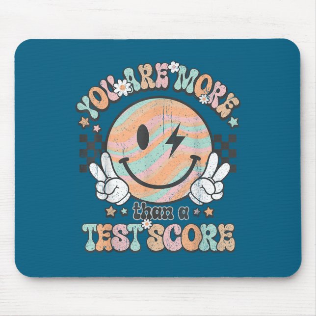 Mousepad Testing Teacher Groovy Smile You Are More Than A T (Frente)