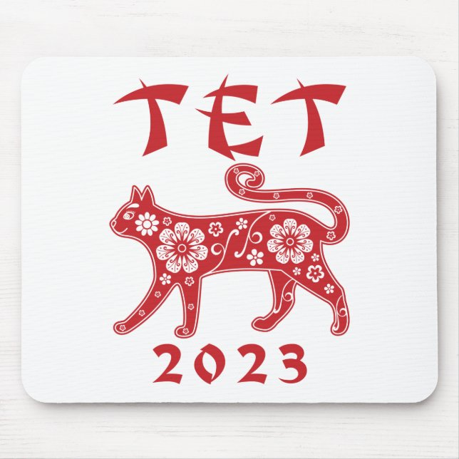 Mousepad Tet 2023 Vietnamita Ano Novo do Gato (Frente)