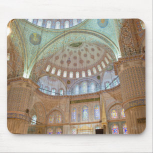 Mousepad Teto abobadado interior colorido da Mesquita Azul