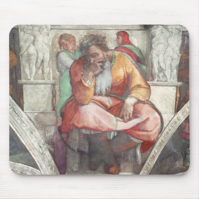 Mousepad Teto da capela de Sistine: O profeta Jeremiah (Frente)