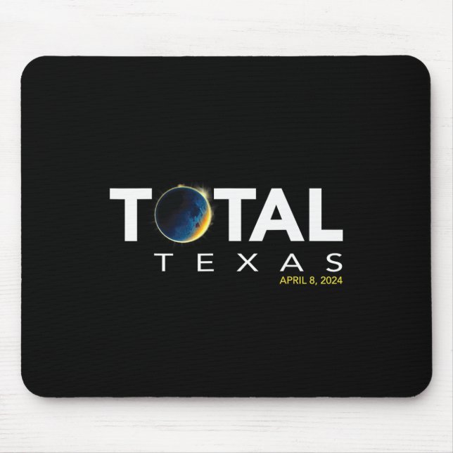 Mousepad Texas April 8 Total Solar Eclipse 2024 (Frente)