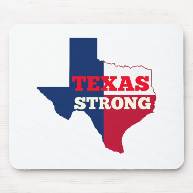 Mousepad Texas do vermelho, o branco & o azul "forte " (Frente)