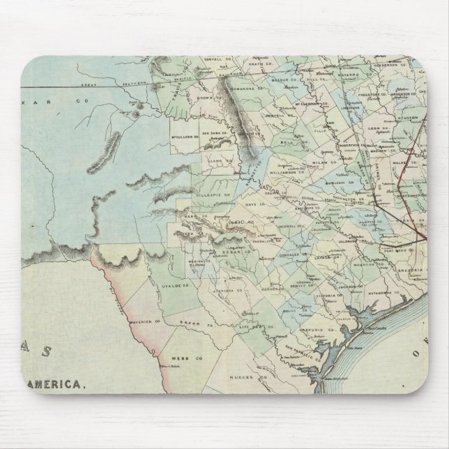 Mousepad Texas dos Estados Unidos da América (Frente)