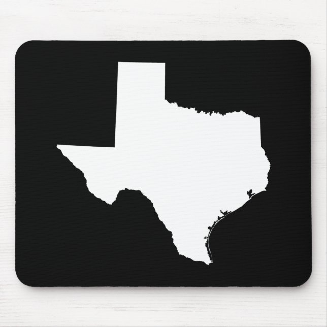 Mousepad Texas em branco e preto (Frente)