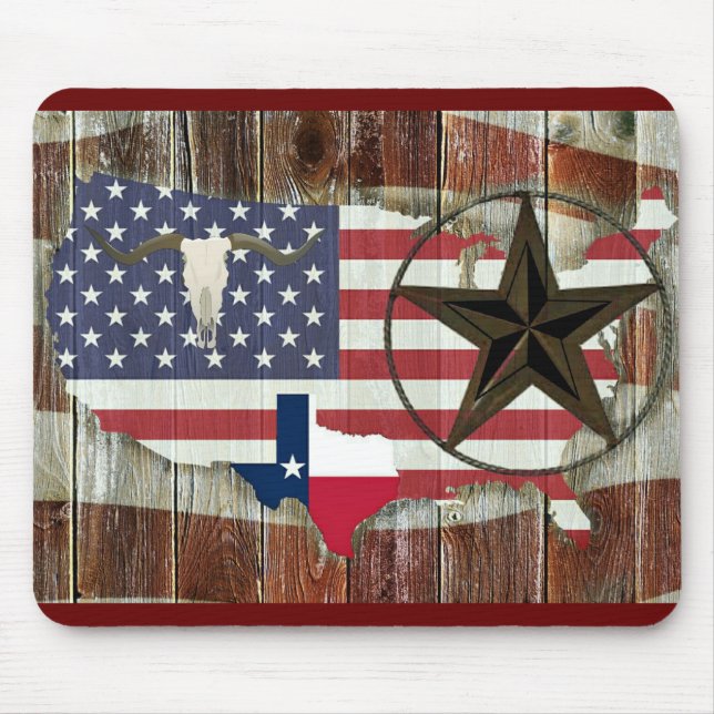 Mousepad Texas Lone Star Texas Long Horn (Frente)