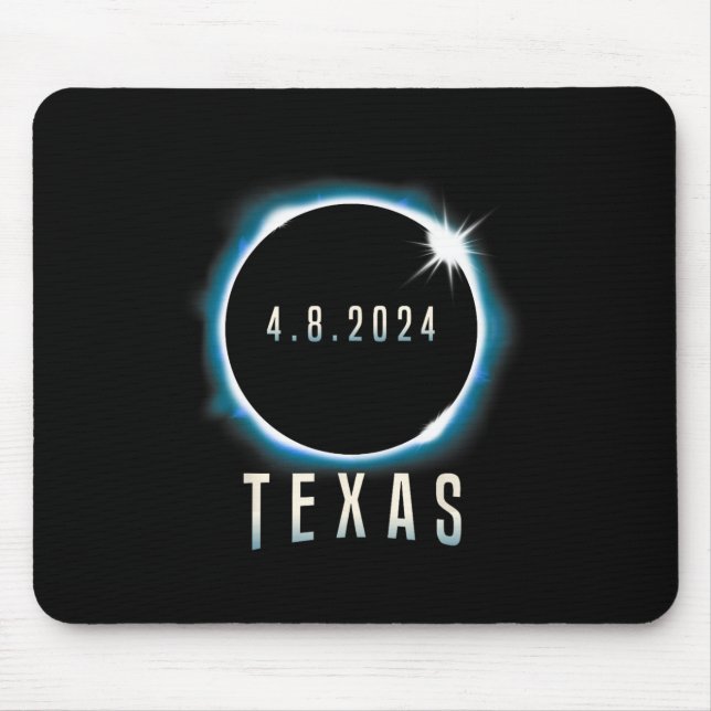 Mousepad Texas Total Solar Eclipse 2024 Blue April 8 Men Wo (Frente)