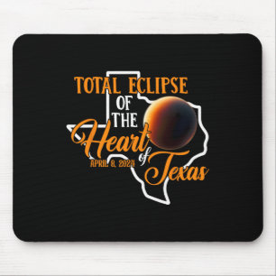 Mousepad Texas Total Solar Eclipse April 8 2024 Usa Map Tot