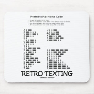 Mousepad Texting retro (código Morse de Internatonal)