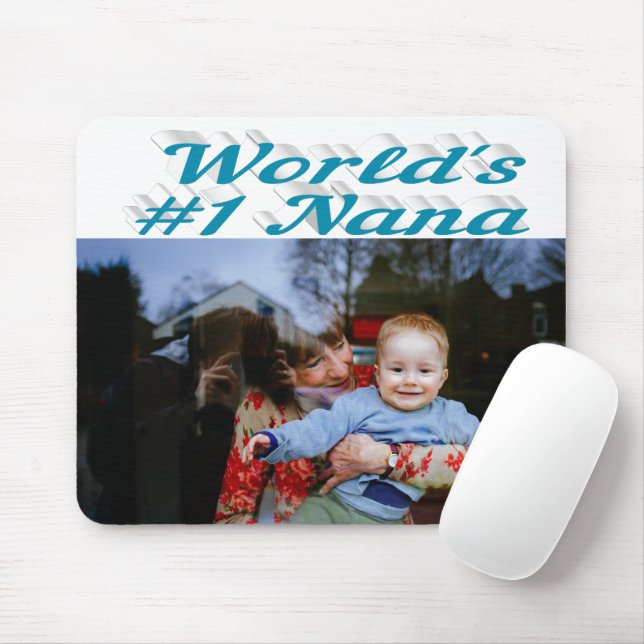 Mousepad Texto azul do céu com fotos da Nana (Com mouse)