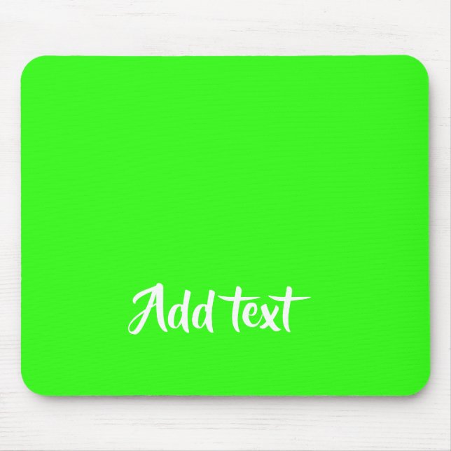 Mousepad Texto brilhante de texto personalizado (Frente)