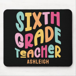 Mousepad Texto Colorido do Professor do Sexto Grau