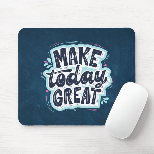 Mousepad Texto criativo azul (Com mouse)