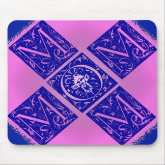 Mousepad Texto da mãe do rico em azul e roxo