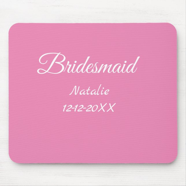 Mousepad Texto de ano de adição de nome simples e mínimo de (Frente)