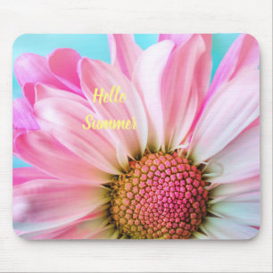 Mousepad Texto de Hello Summer com Flor