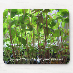 Mousepad Texto de jardinagem do costume da foto das
