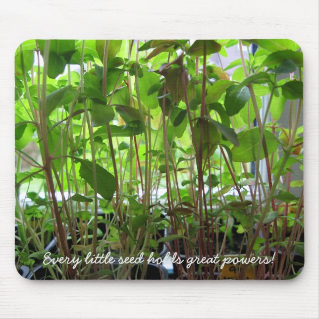 Mousepad Texto de jardinagem do costume da foto das (Frente)