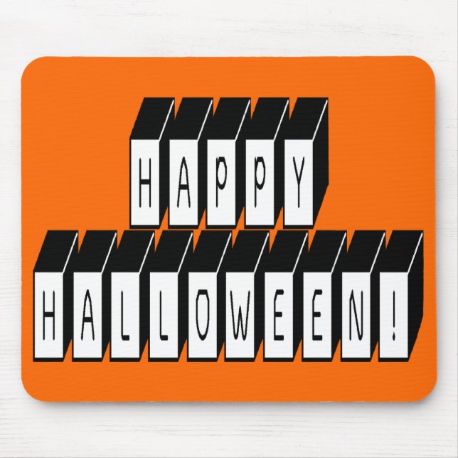 Mousepad Texto do Bloco Halloween (Frente)