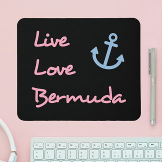 Mousepad Texto do Script das Bermudas do Live Love com Ânco