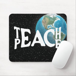 Mousepad Texto e Estrelas sobre "Paz de Ensino"