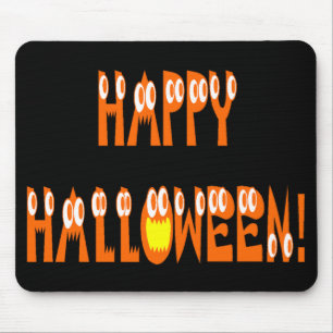 Mousepad Texto em quadrado do Halloween