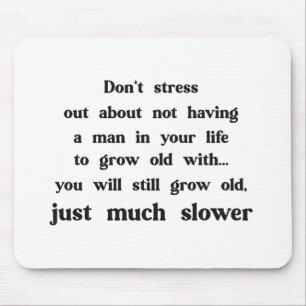 Mousepad Texto engraçado sobre mulheres e homens.