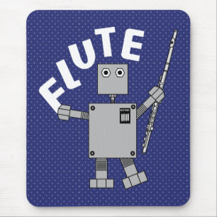 Mousepad Texto Flute Robot