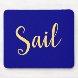 Mousepad Texto náutico do SAIL Vertical Marinho Real Fundo 