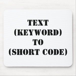 MOUSEPAD TEXTO (PALAVRA-CHAVE) A (CÓDIGO CURTO)