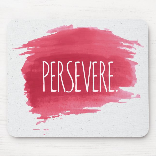 Mousepad Texto PERSEVERO No Suporte Do Mouse De Pintura Ver (Frente)