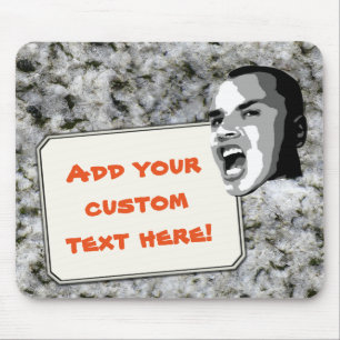 Mousepad Texto personalizado brilha na textura granite do R