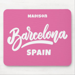 Mousepad Texto Personalizado & Cor Barcelona