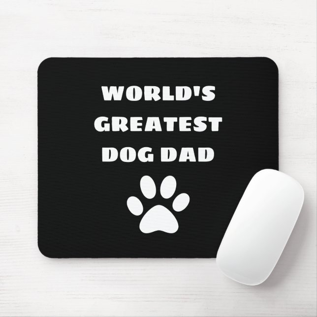Mousepad Texto personalizado do maior Pai de cães do mundo  (Com mouse)