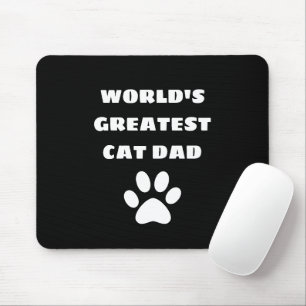 Mousepad Texto personalizado do maior Pai de Cat do mundo p