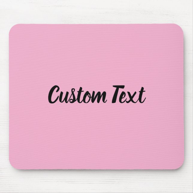 Mousepad Texto Personalizado em Rosa Claro com Letra Preta (Frente)