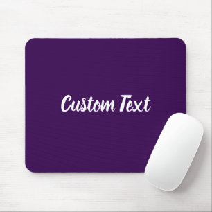 Mousepad Texto Personalizado em Roxo Escuro com Letra Branc