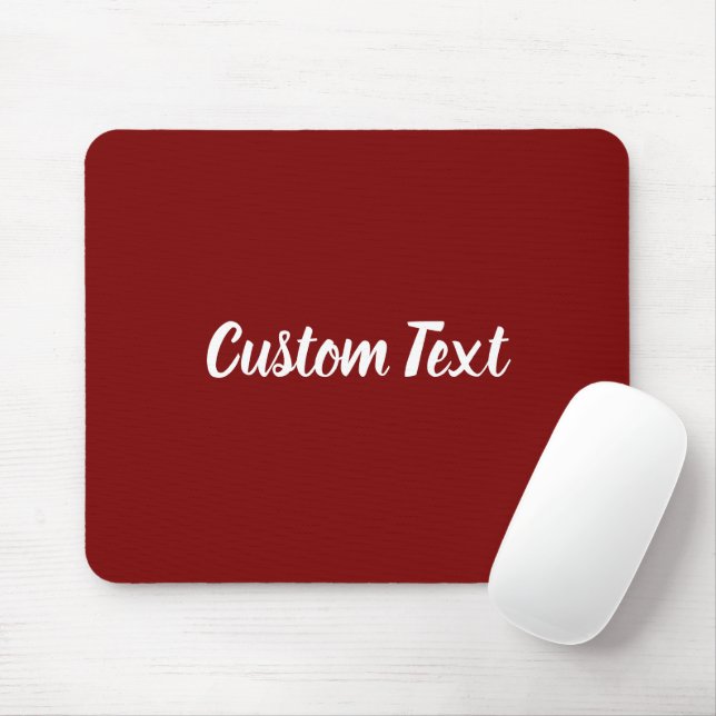 Mousepad Texto Personalizado em Vermelho Escuro com Letra B (Com mouse)