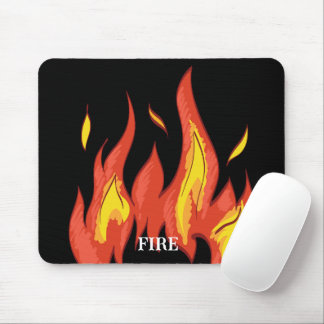 Mousepad texto personalizado fogo Fundo trendy vermelho Pre