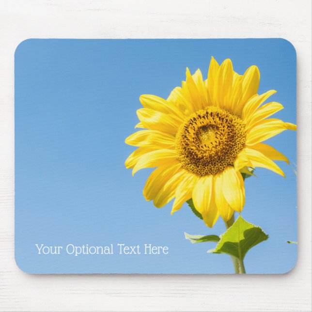 Mousepad Texto personalizado Girassol (Frente)