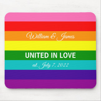 Mousepad Texto Personalizado LGBT do Sinalizador do Arco-Ír