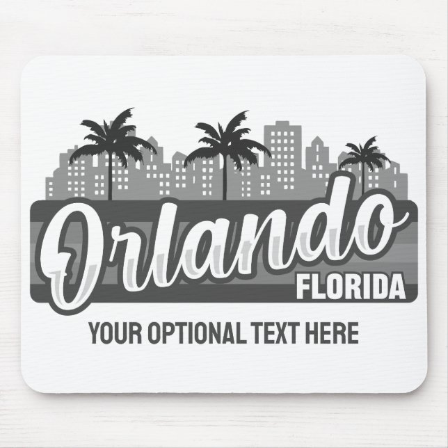 Mousepad Texto Personalizado Orlando Flórida (Frente)
