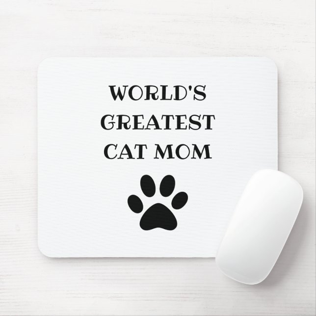 Mousepad Texto Personalizado Personalizado da Maior Mãe Cat (Com mouse)