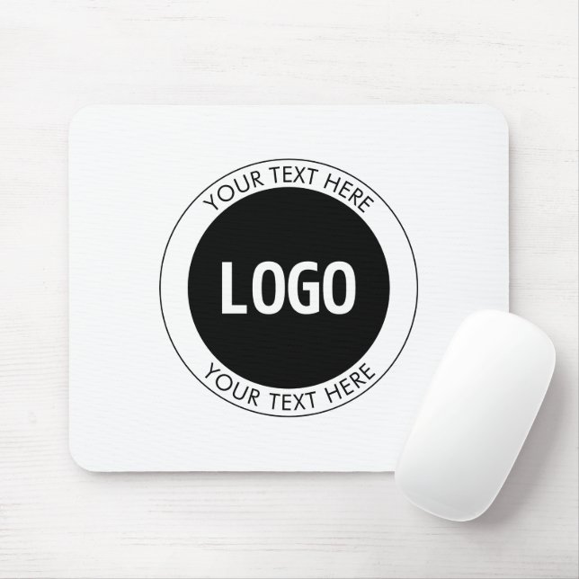 Mousepad Texto Personalizável Simples & Seu Logotipo ou Ima (Com mouse)