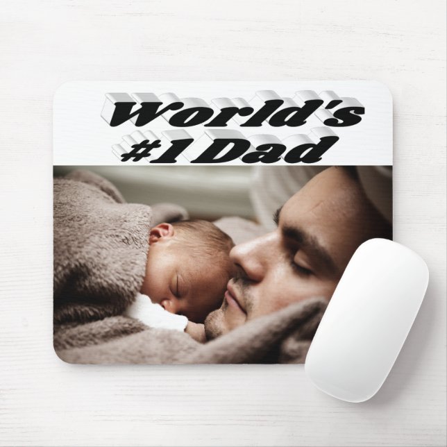 Mousepad Texto preto da Foto do pai (Com mouse)
