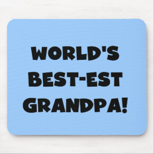 Mousepad Texto preto ou branco do vovô do Melhor-est do