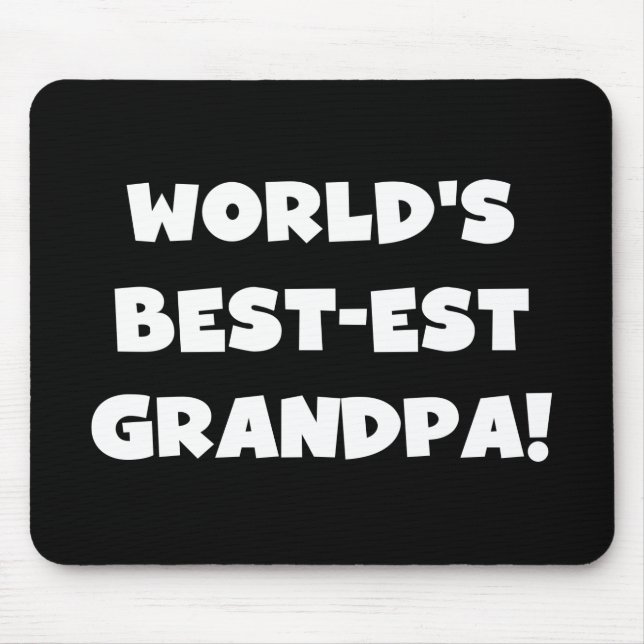 Mousepad Texto preto ou branco do vovô do Melhor-est do mun (Frente)